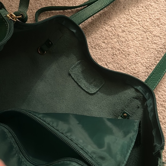 Green joy Mangano purse with removable clutch - Picture 5 of 12
